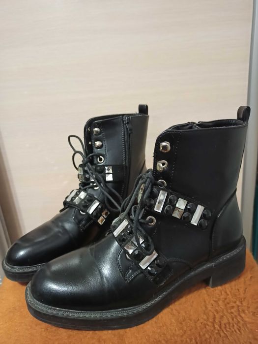 Шкіряні черевики,  осінні/ весняні  черевики/чобітки