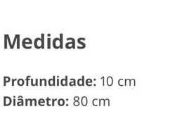 Espelho redondo branco  80cm de diâmetro