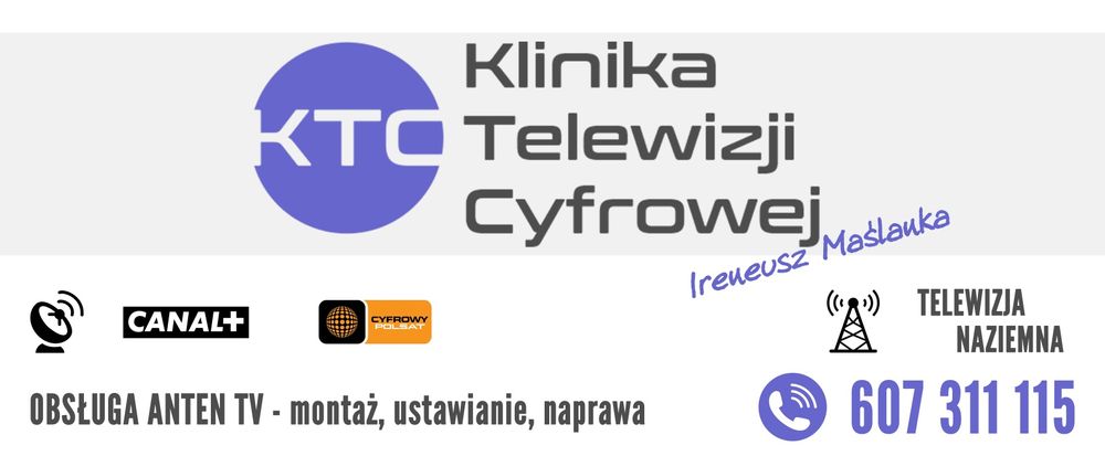 Anteny, telewizory: Montaż, ustawianie, naprawy telewizorów. Canal +,