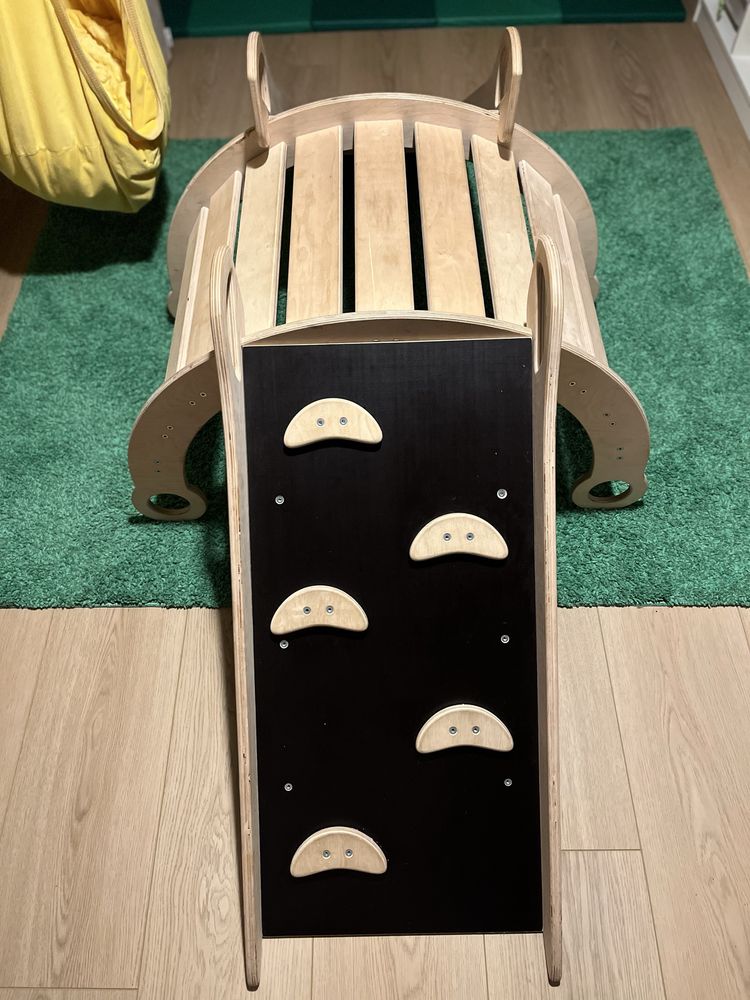 Bujak zjezdzalnia wspinaczka drewniany montessori