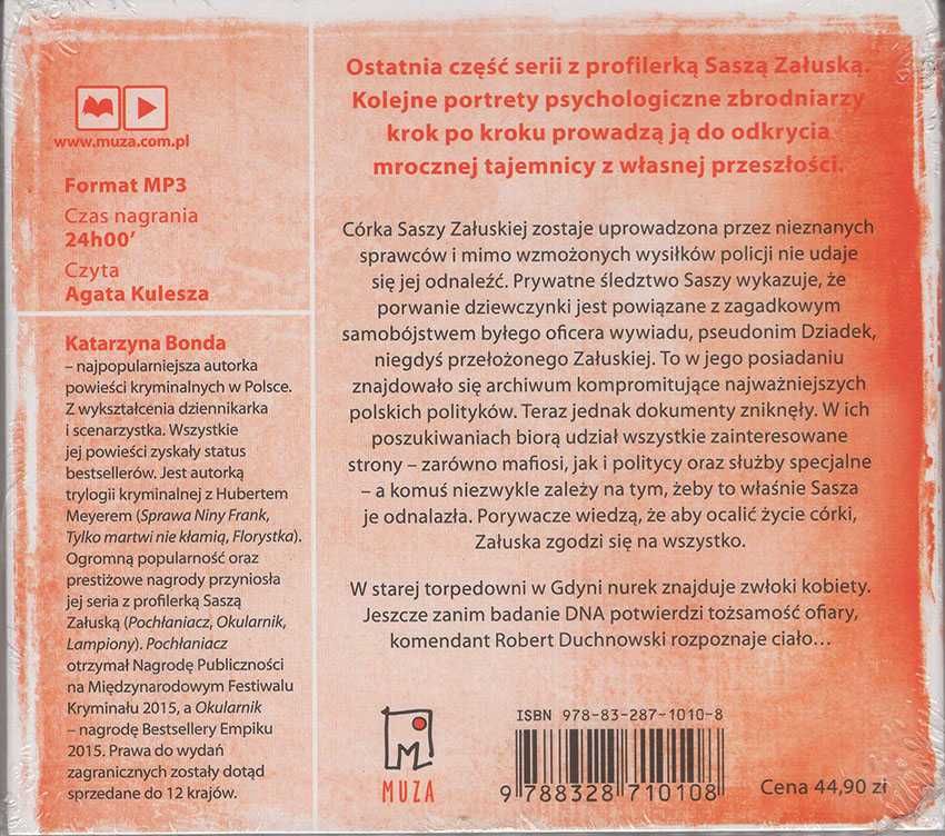 Czerwony Pająk - Katarzyna Bonda czyta Agata Kulesz - audiobook