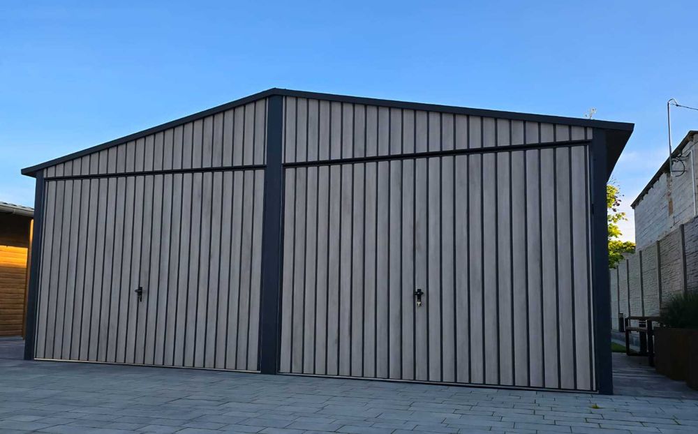 Garaż blaszany 6x6 konstrukcja profil OCYNKOWANY  Cena z dostawą