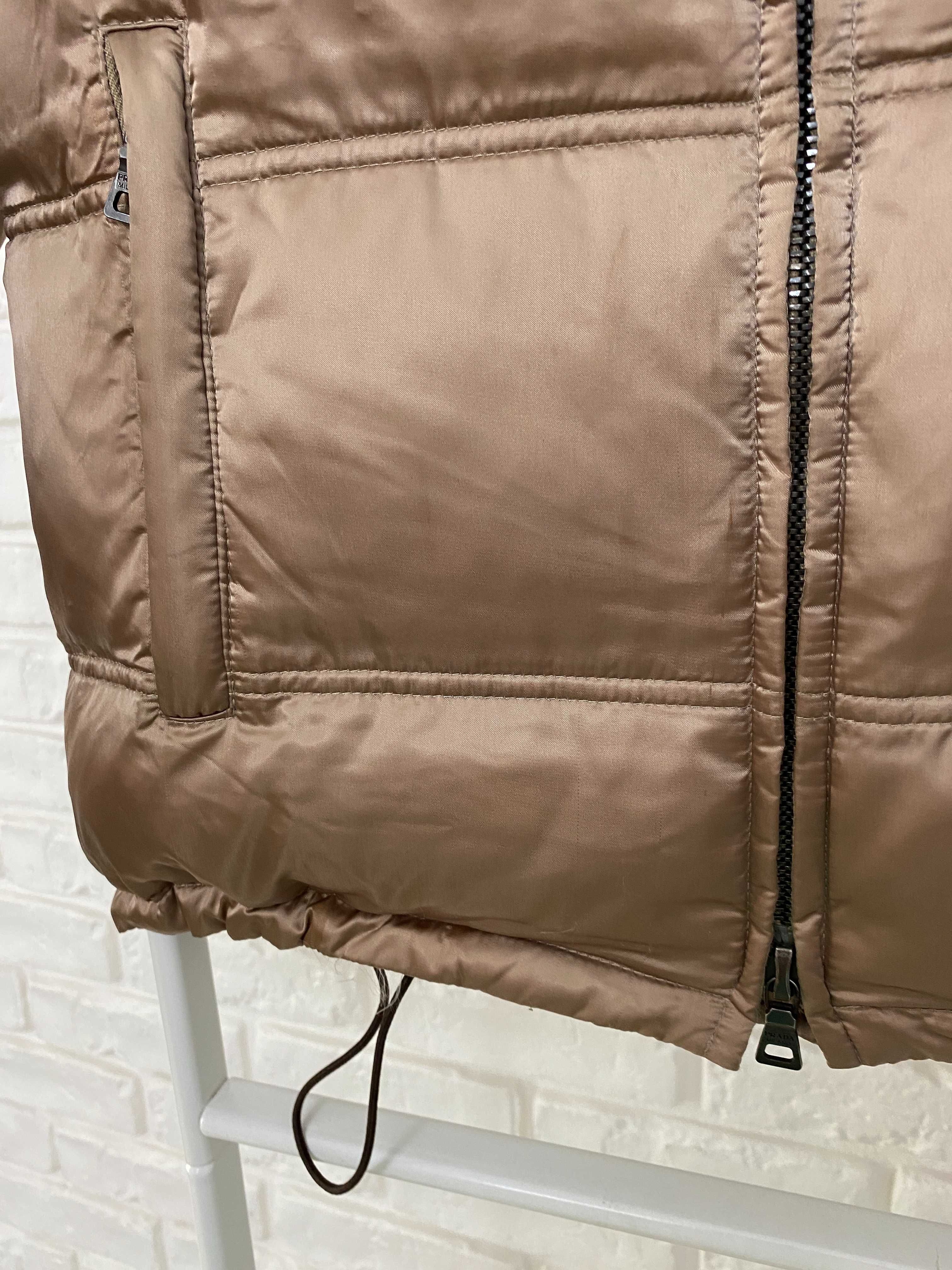 Kurtka Puchowa Damska Prada Down Jacket Puffer Rose-Gold Rozmiar 40