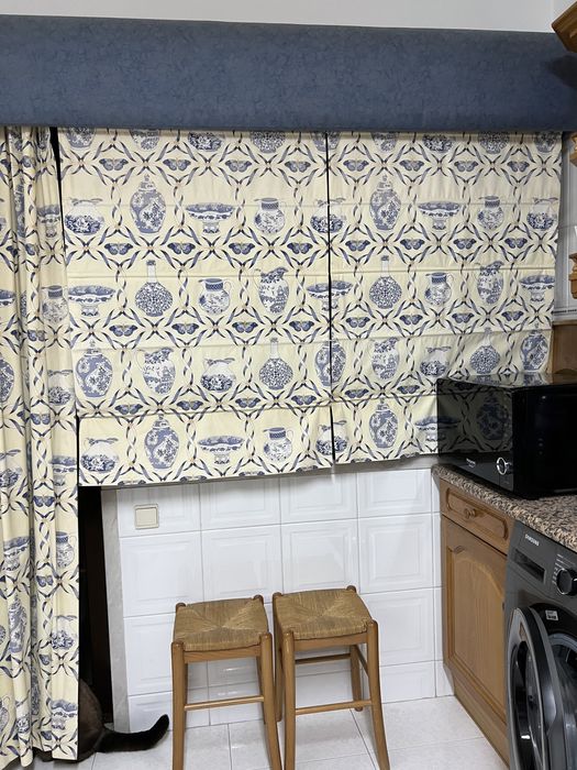 Cortinados de cozinha com padrão
