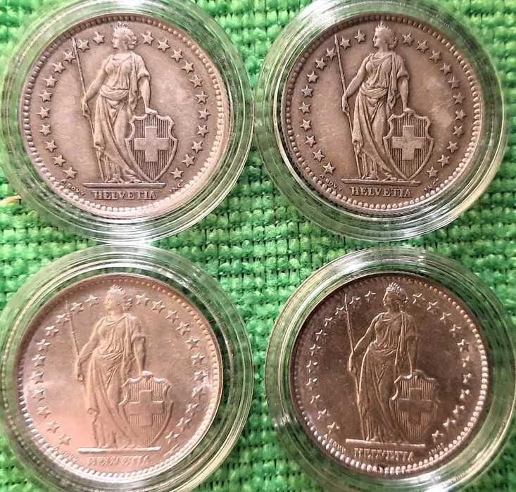 20 monet srebrnych  2 franki Szwajcaria