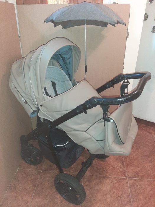 Wózek 3w1 Roan Bass Soft Eco Leather Cappuccino z bazą isofix !!!