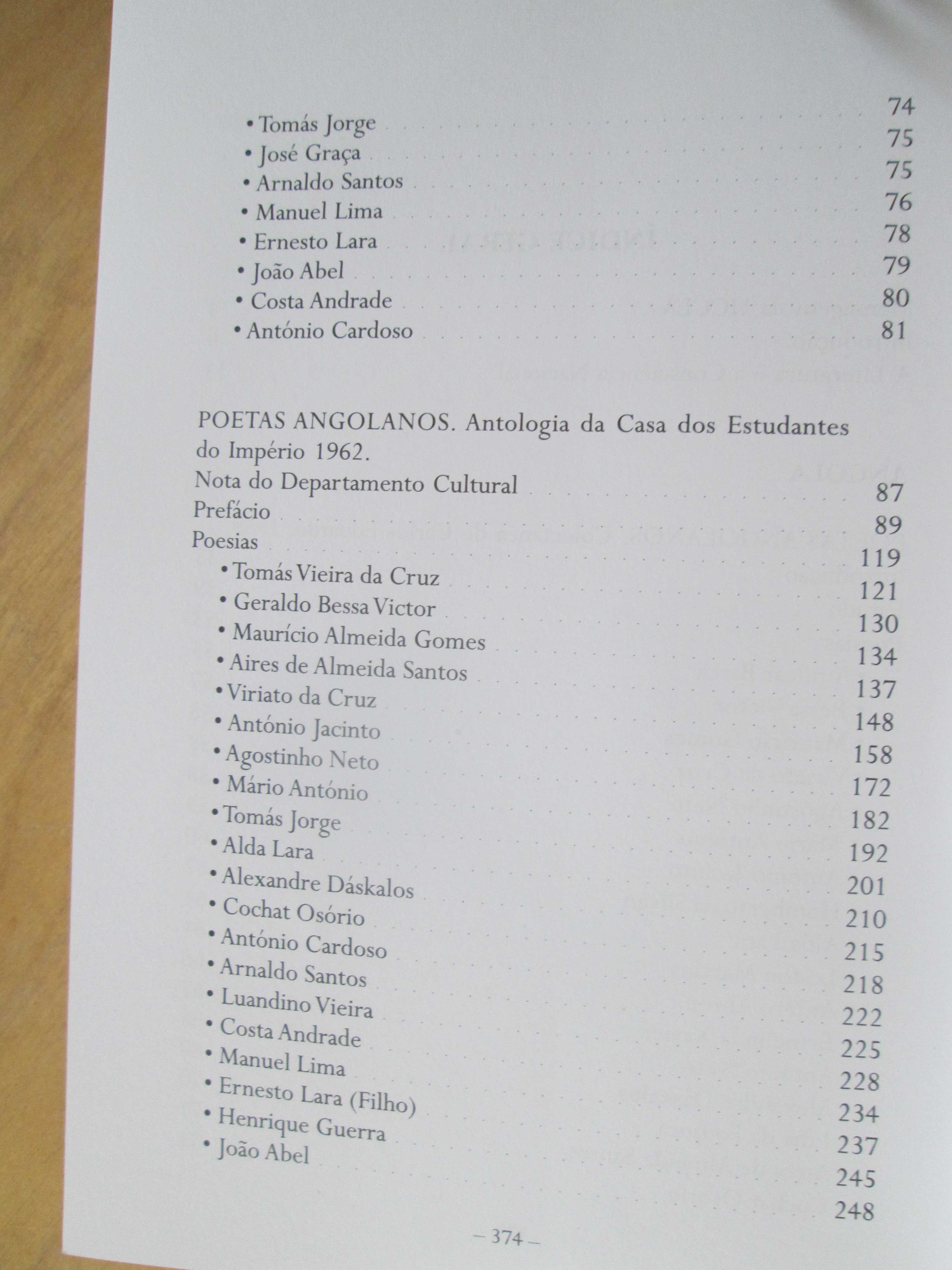 Angola/S.Tomé: Antologia de Poesia Casa Estudantes do Império 1951|63