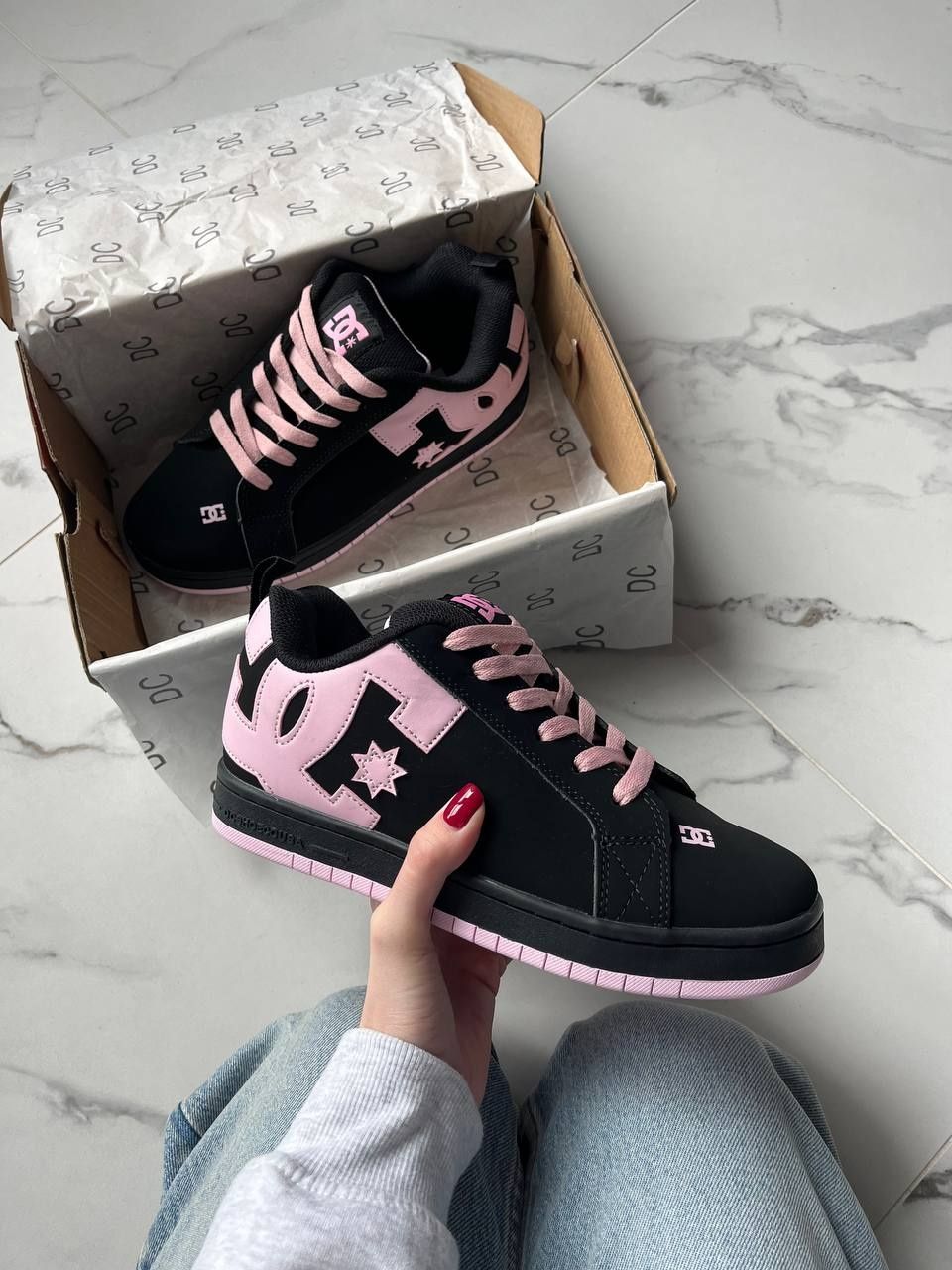 р36-40 Кросівки DC Court Graffik Black Pink