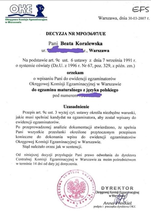 POLSKI matura 2026/Egzaminator OKE Warszawa