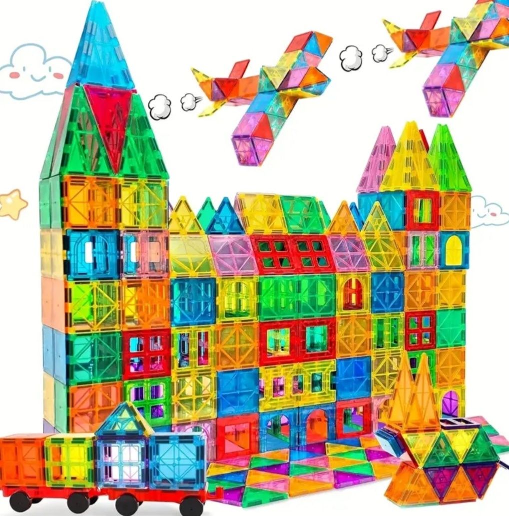 100 el klocki magnetyczne konstrukcyjne jak Connetix 3D zestaw XXL duż