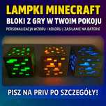 Lampki Minecraft – Bloki z Gry w Twoim Pokoju
