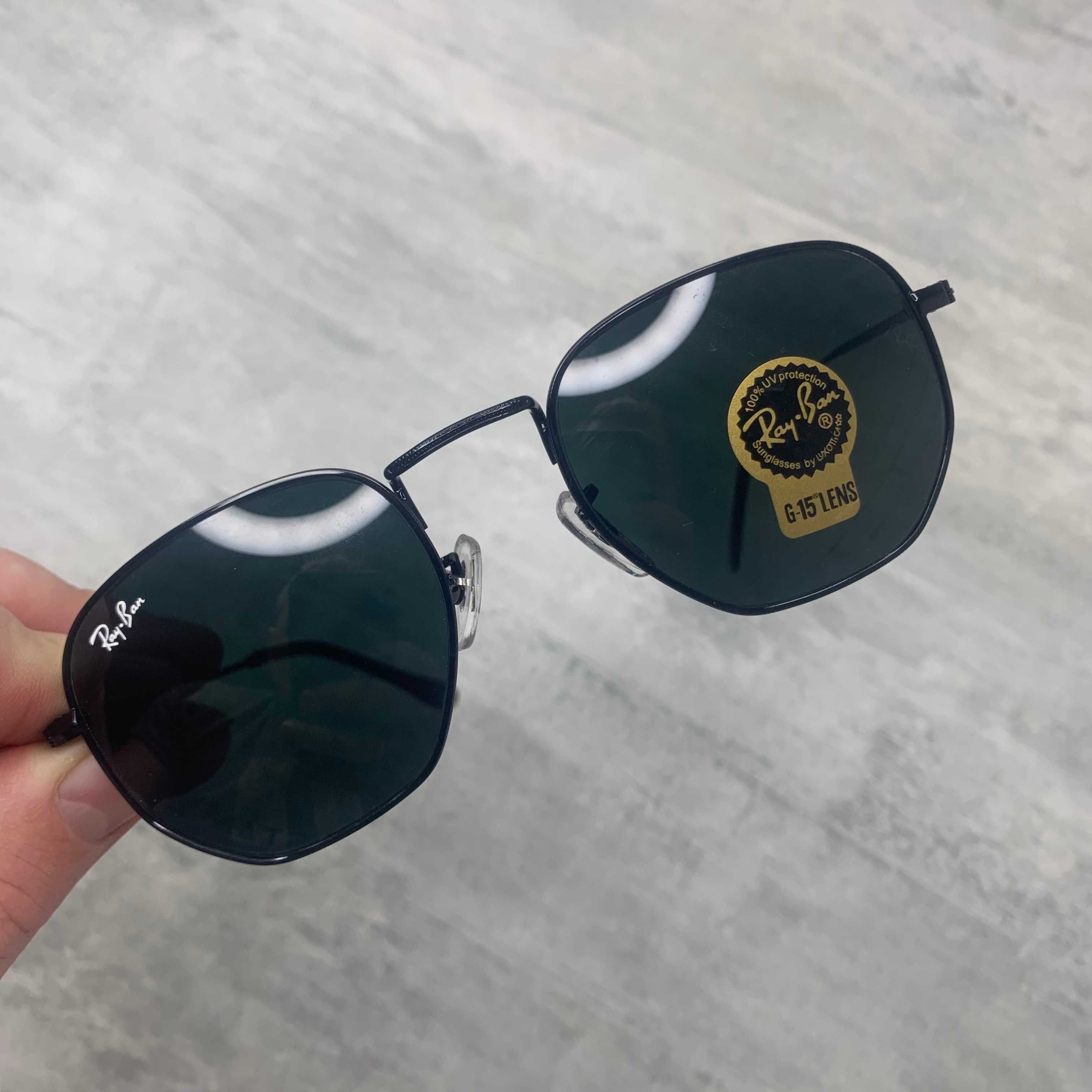 Сонцезахисні окуляри Ray Ban 3548 Hexagonal чорний, лінза скло