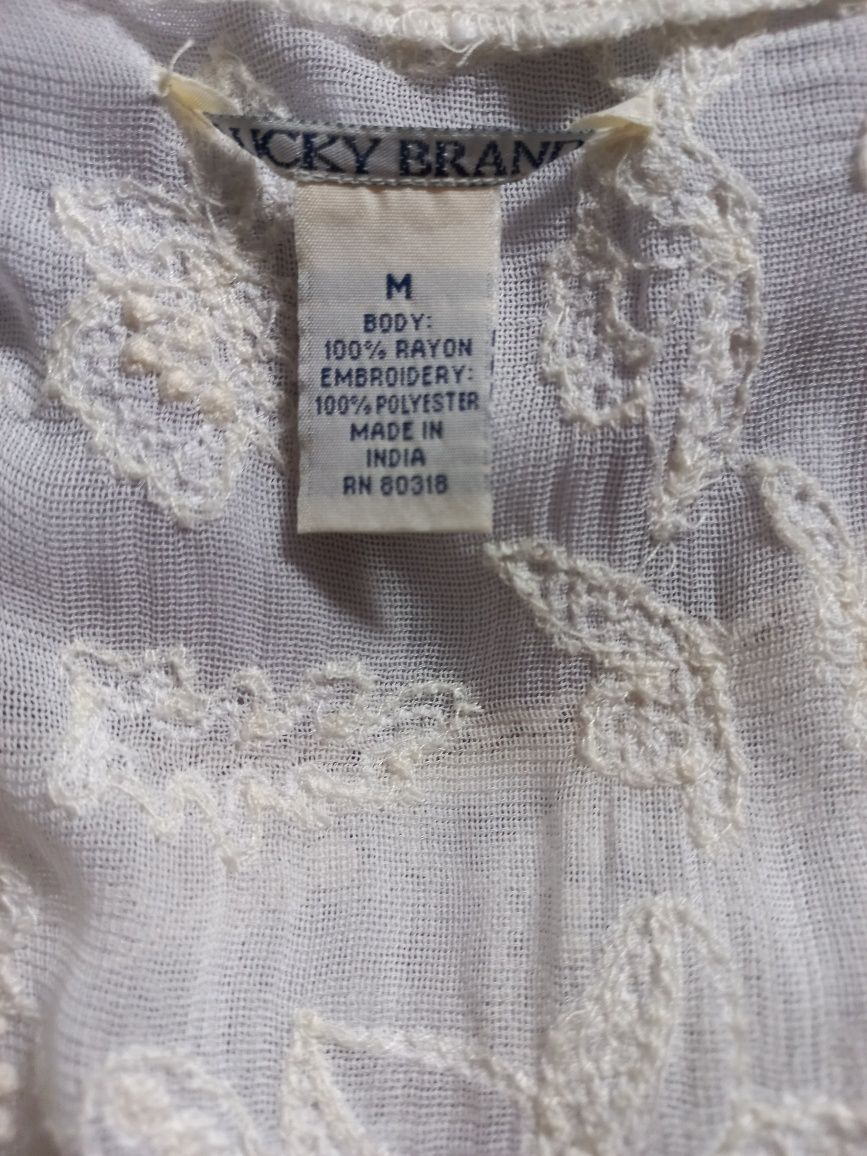 Bluzeczka bez rękawów top koszulka bokserka Lucky Brand M rayon