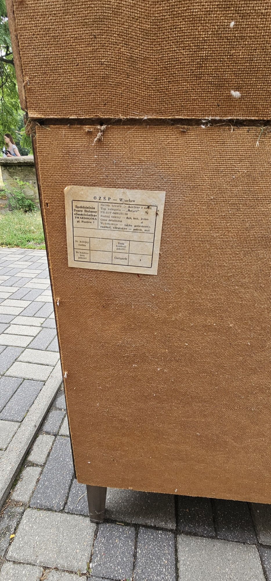 Kredens z nadstawką Horacy dąb buk jesion PRL