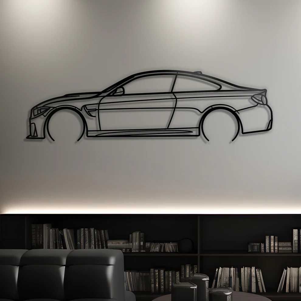 Декоративне панно картина на стіну машина BMW M4 76см