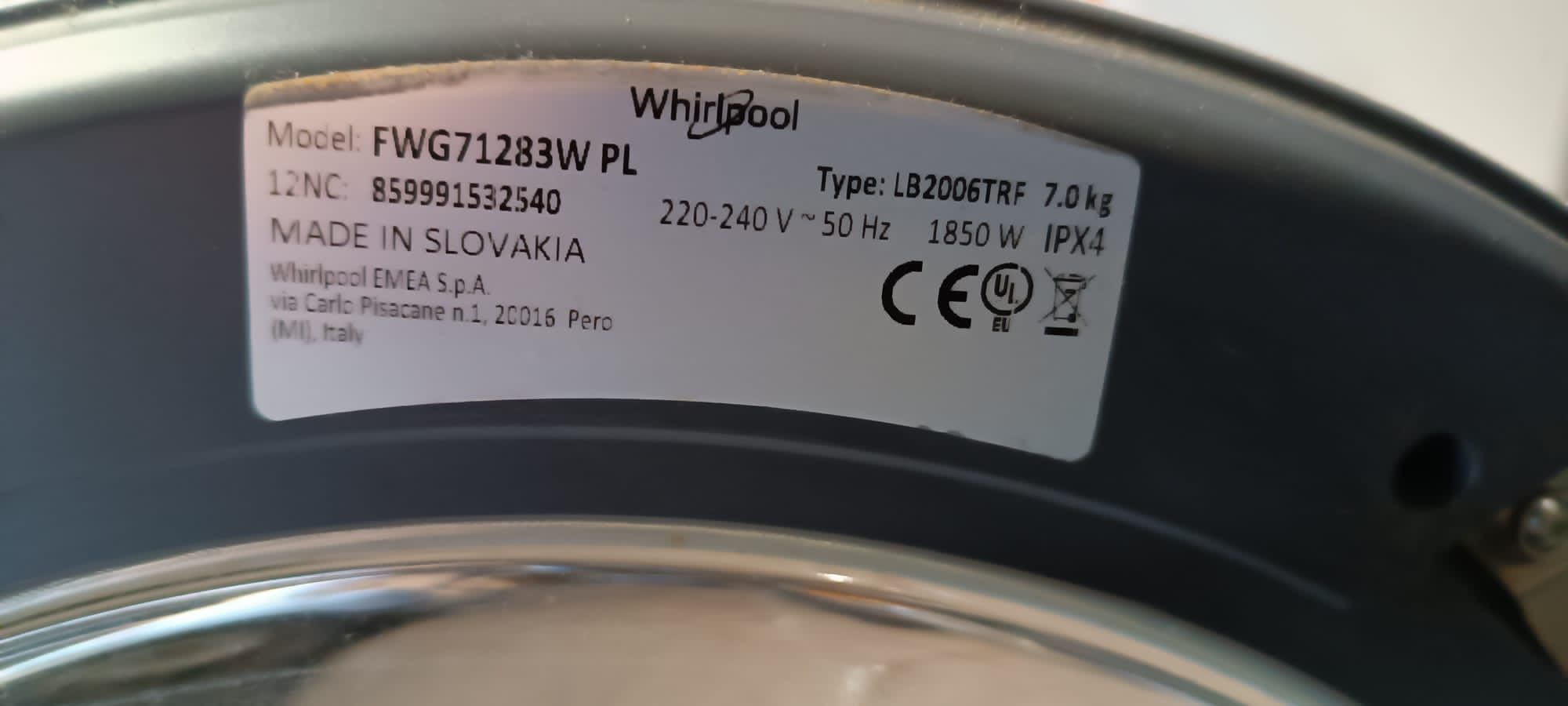 Pralka WHIRLPOOL FWG71283W PL na części