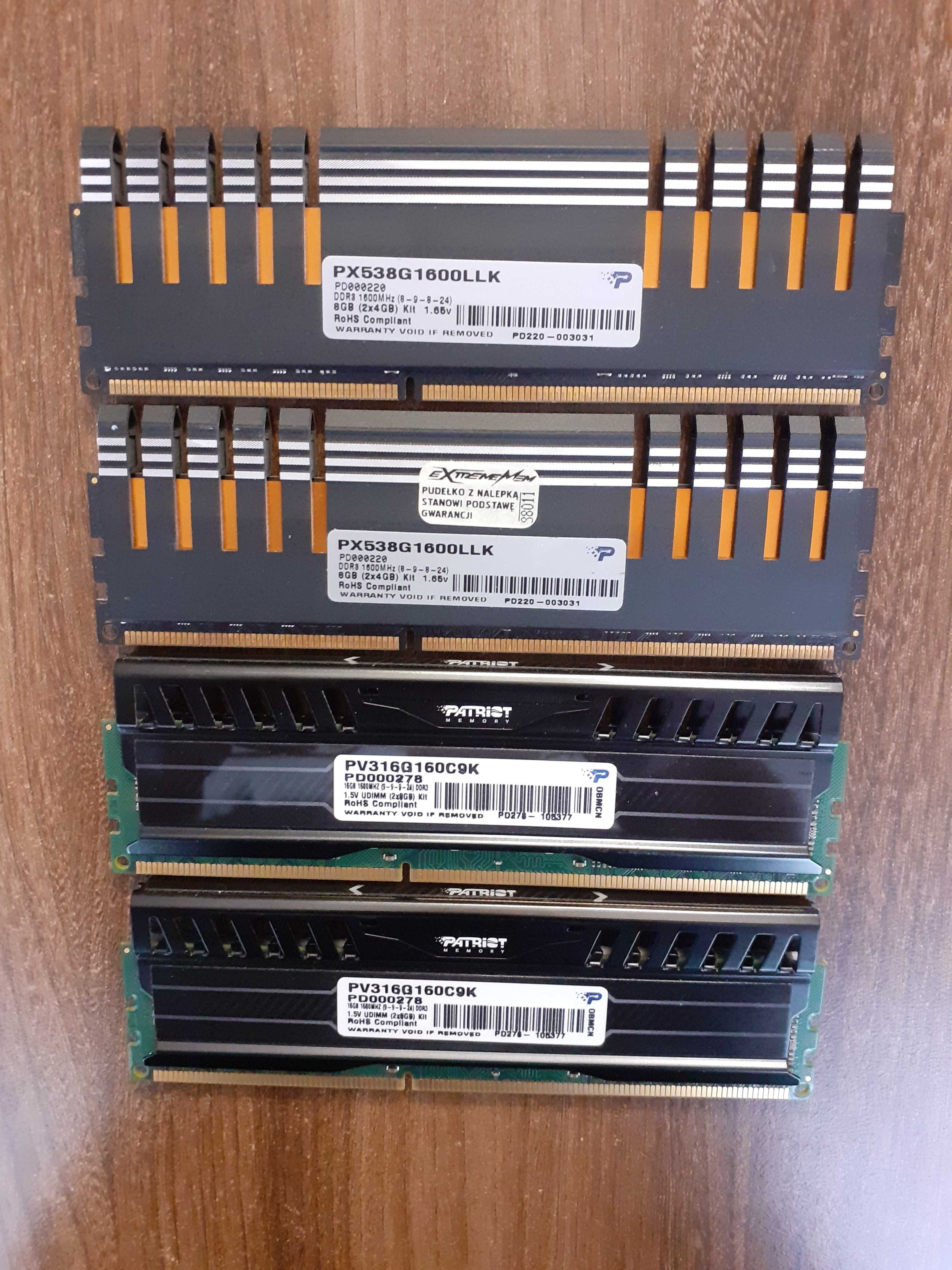pamięć dual  patriot ddr3  24GB