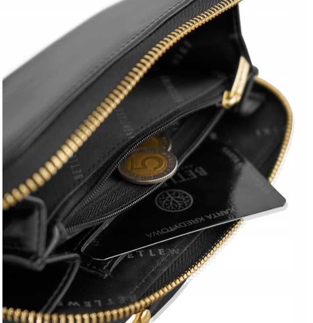 Betlewski torebka kopertówka BTF-03 CZARNY skóra ekologiczna ttst686