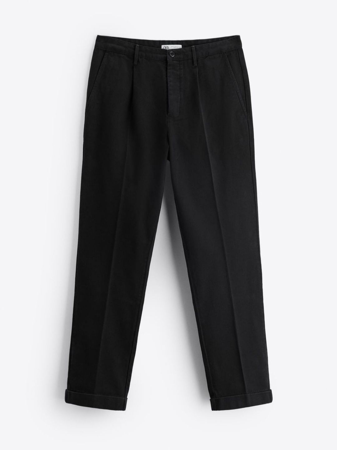 Spodnie męskie z zaszewkami i mankietami przy nogawce | Zara | EUR42
