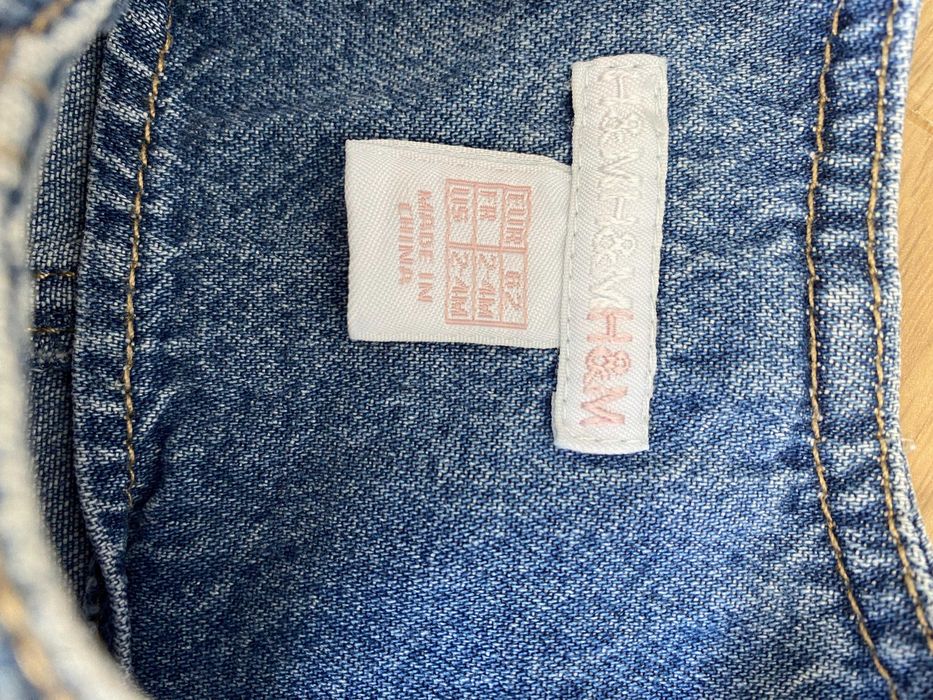 Zestaw sukienek jeansowych i spódniczka, rozmiar 62 cm, H&M, NEXT