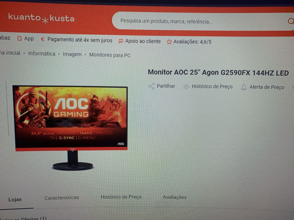 Monitor AOC 2590g4 144Hz