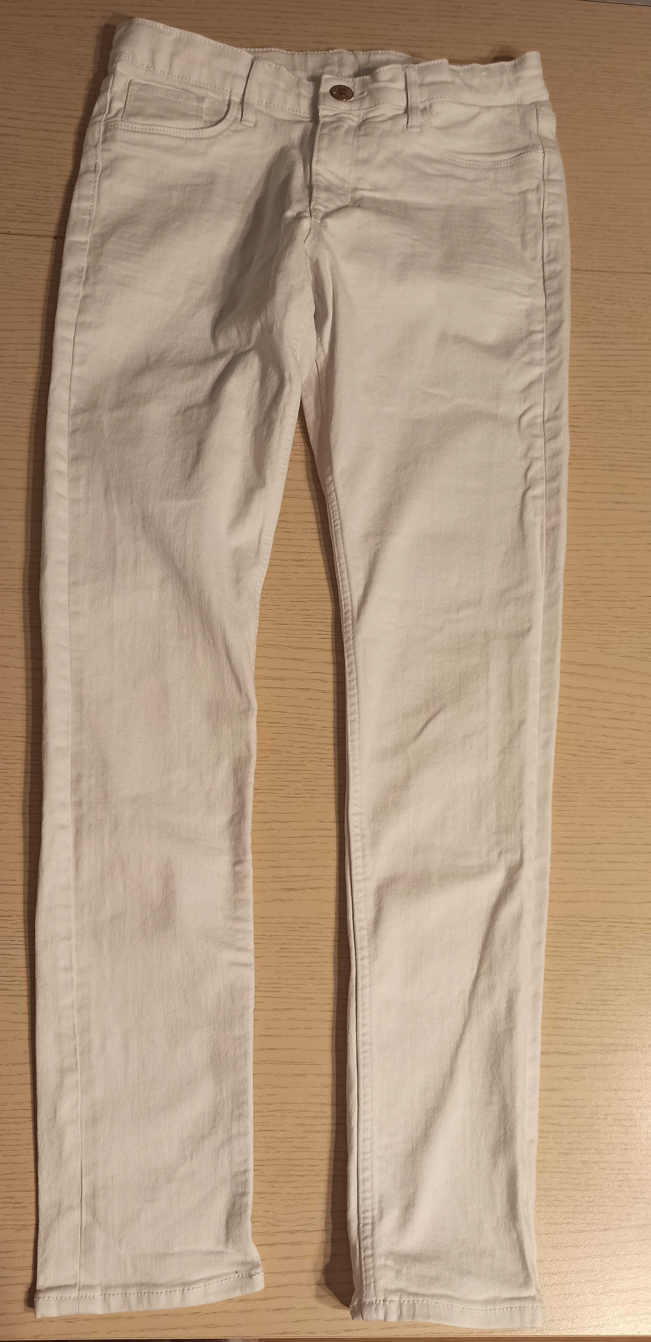 Spodnie 152 dziewczęce, białe