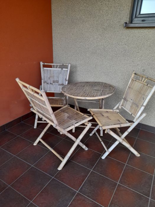 Komplet ogrodowy bambusowy