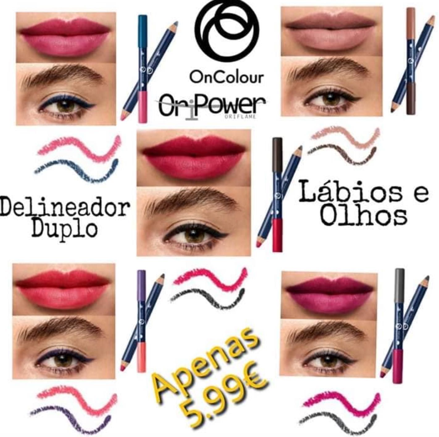 Delineador Lábios e Olhos 2 Cores - Super Preço