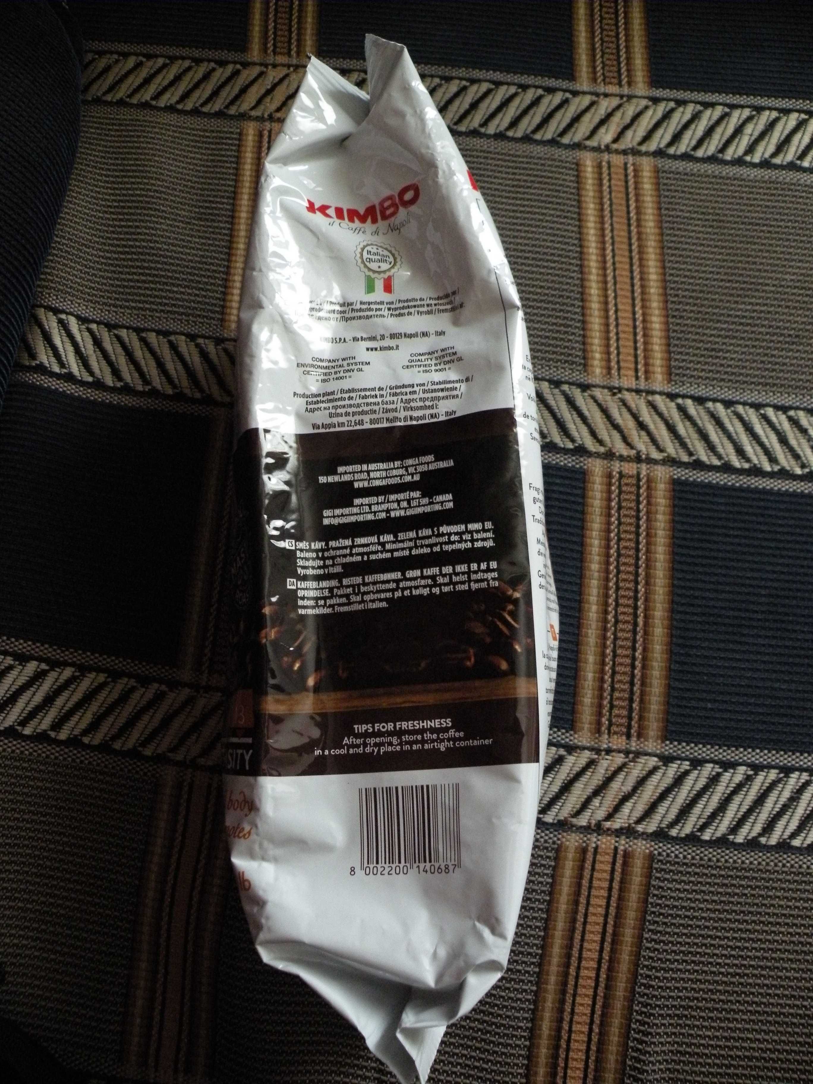 Кава у зернах Kimbo Espresso Crema Intensa 1 кг