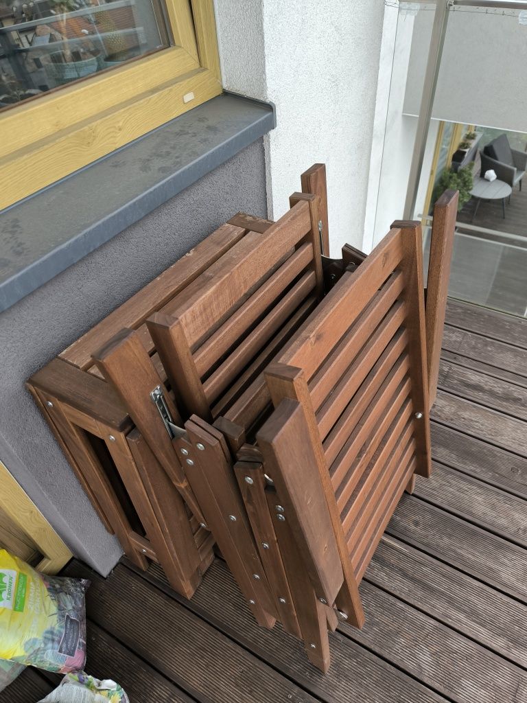 Drewniane meble balkonowe Ikea