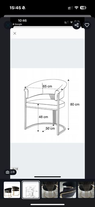 Fotele krzesla Marcille glamour 6 szt