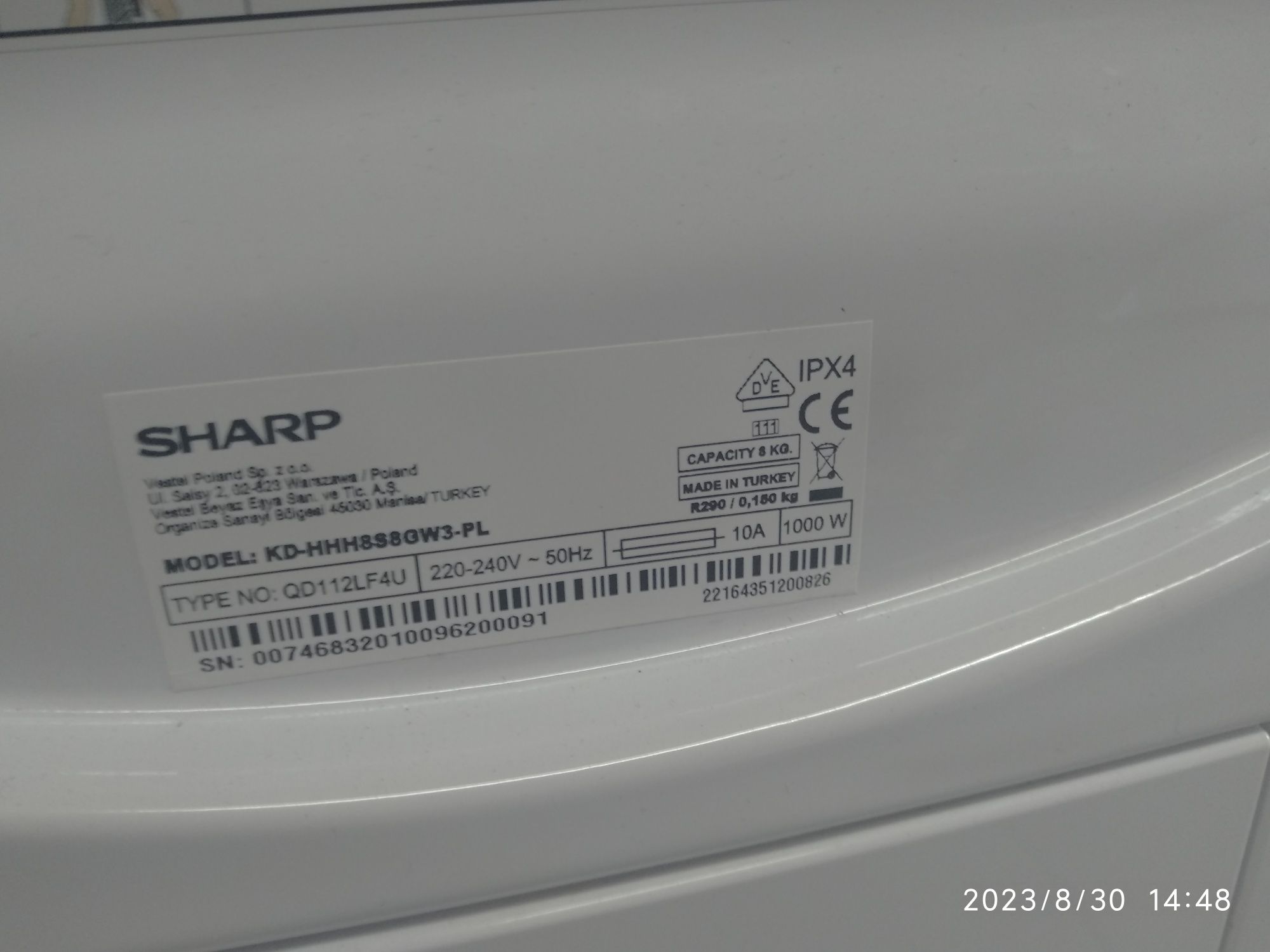 OUTLET Janki ul Wspólna 6 Suszarka Sharp KD-HHH8S8GW3-PL