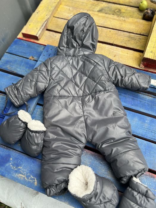 Теплий зимовий комбінезон 74 розмір графіт