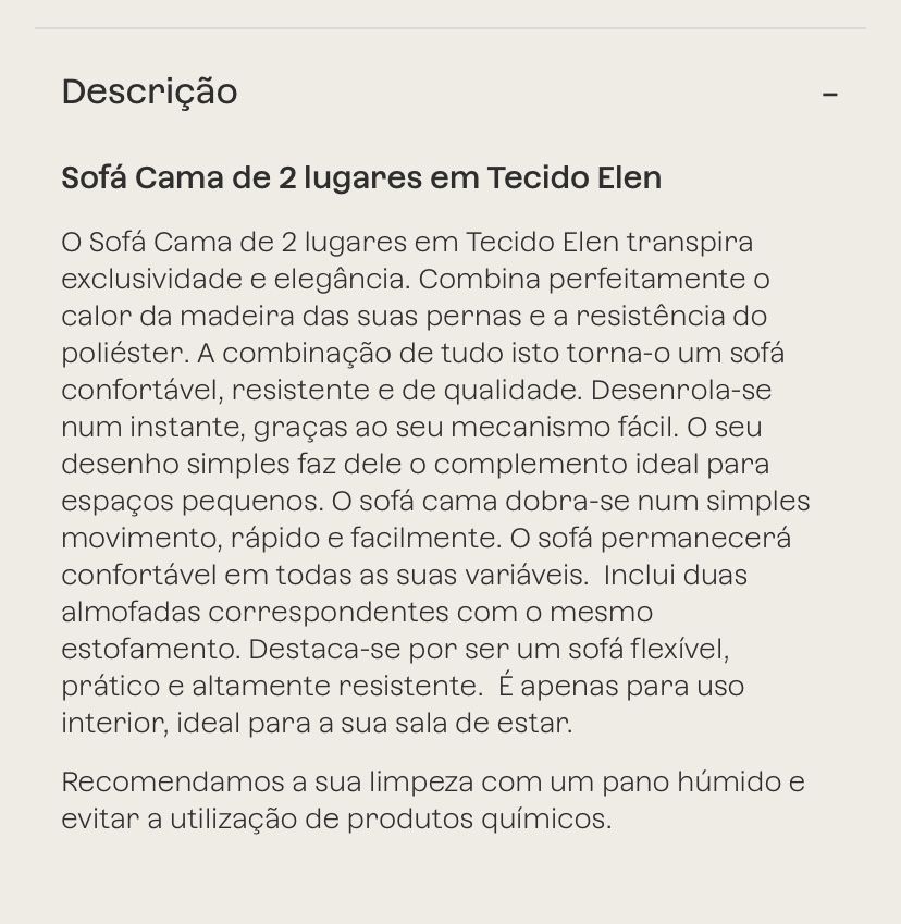 Sofá Cama Sklum cinzento