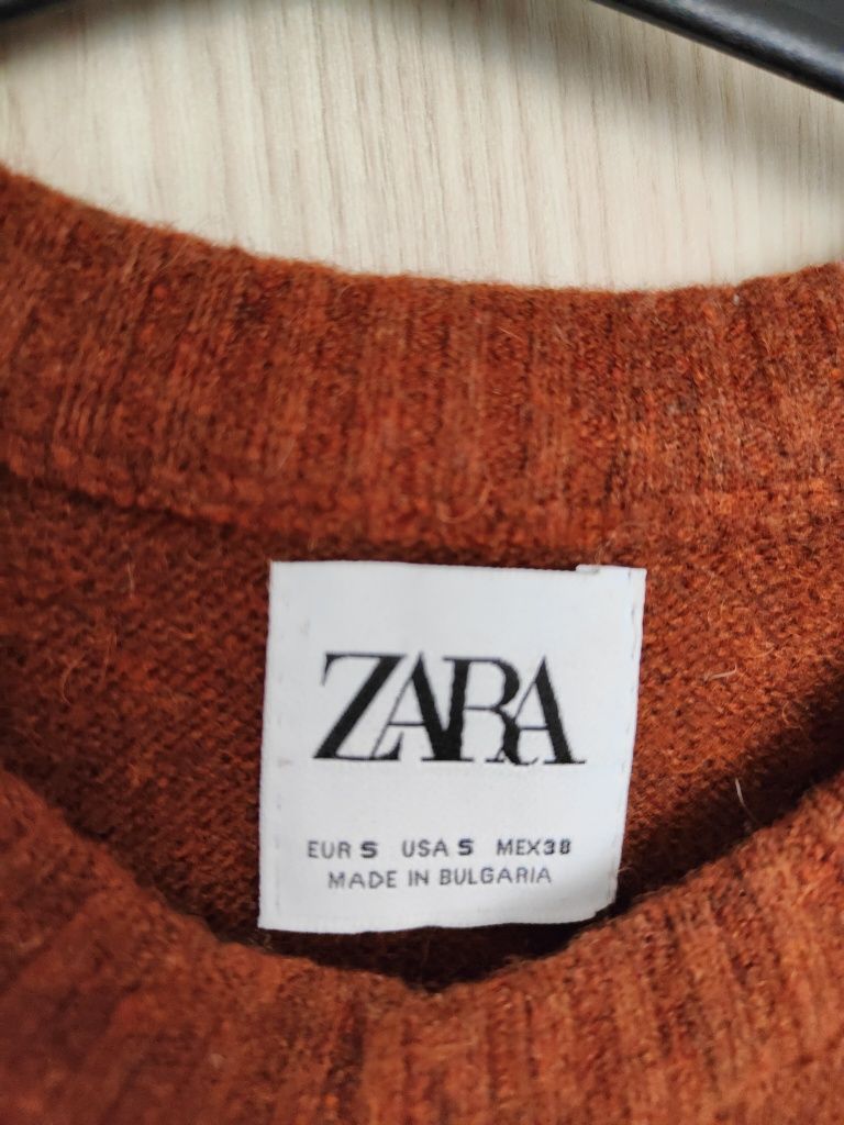 Sweter męski z wełną 69% Zara, r.S