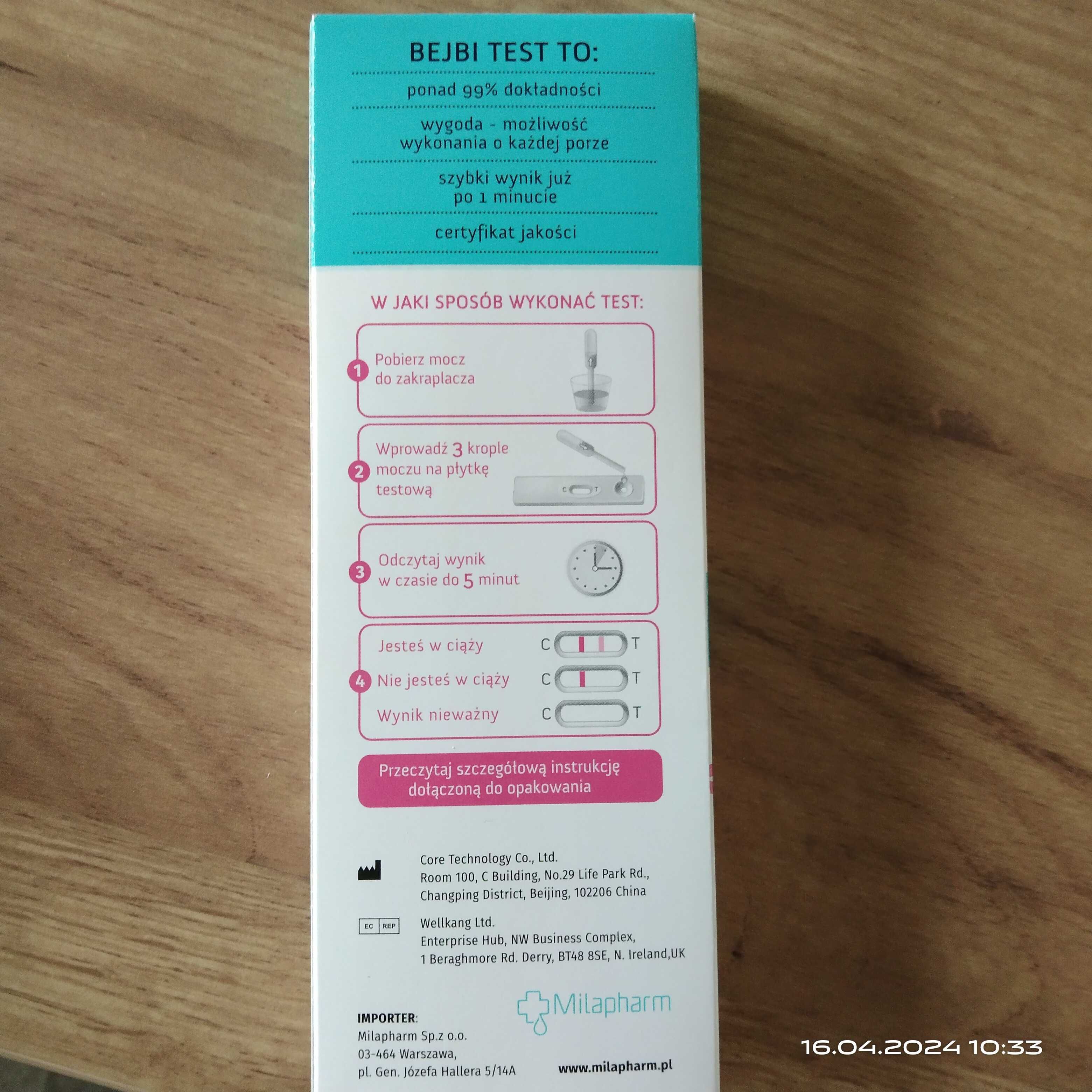 Test ciążowy nowy Home Check