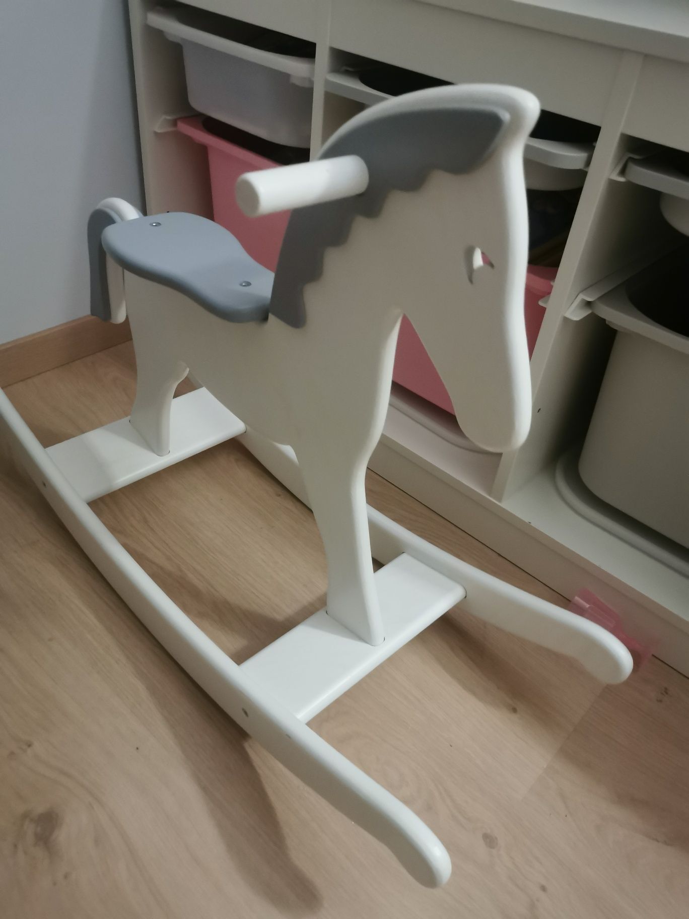 Konik na biegunach drewniany idealny jak nowy