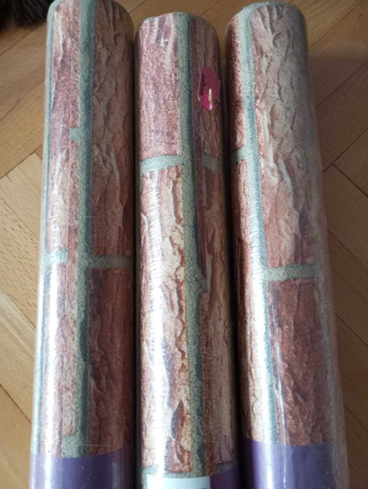 Tapeta Cegiełka 3 rolki oryginalnie zapakowane PRL