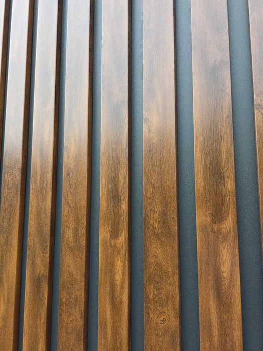 Panel elewacyjny lamelki blacha ocynkowana drewnopodobna