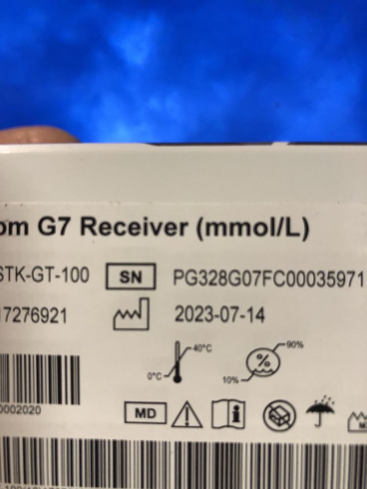 Стартовий набір Dexcom G7 Receiver mmol/l ресівер приймач+сенсор Ммоль