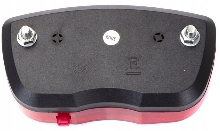 Lampka rowerowa 3 LED bagażnik tył lampa tylna 2 śruby baterie 2x AA