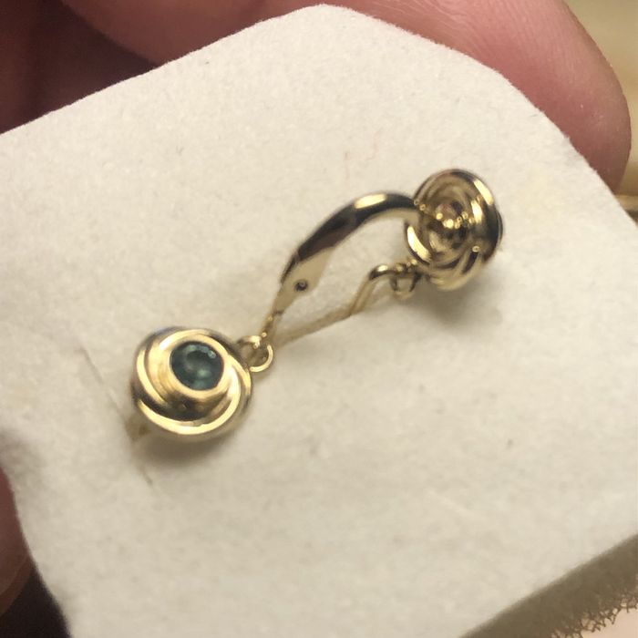 Złote kolczyki 585 chrzest, chrzciny