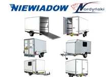Niewiadów FURGON SKLEJKOWY  DMC 750-3500, drzwi, rampa, 1/2 osie, SZCZELNY!
