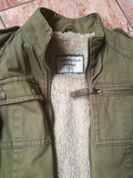 Kurtka parka zimowa Terranova khaki rozm 34 XS