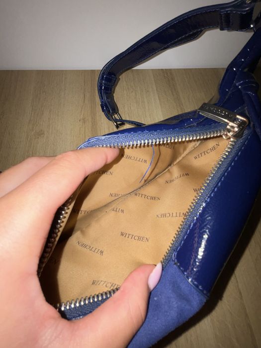 Nerka wittchen skórzana granatowa