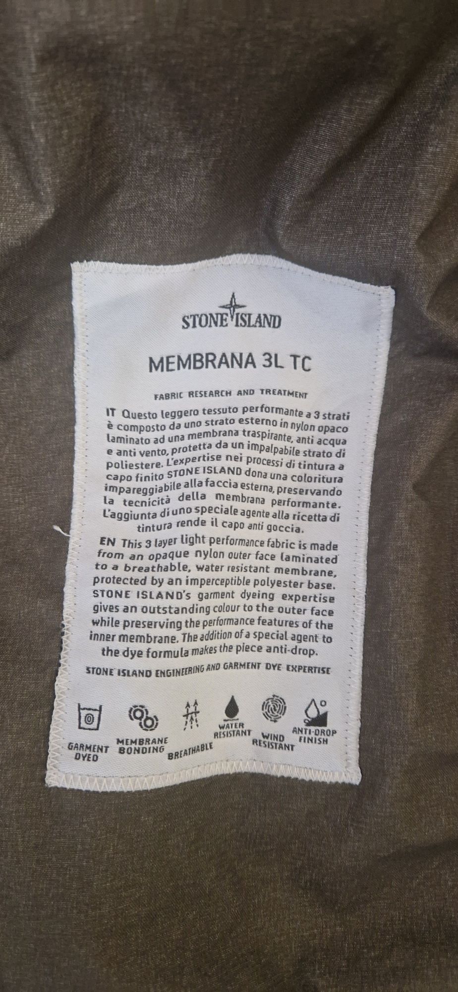 Stone island membrana 3L TC ortalion