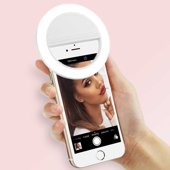 Lampa Pierścieniowa LED Klips Do Zdjęć Selfie Biała, Czarna