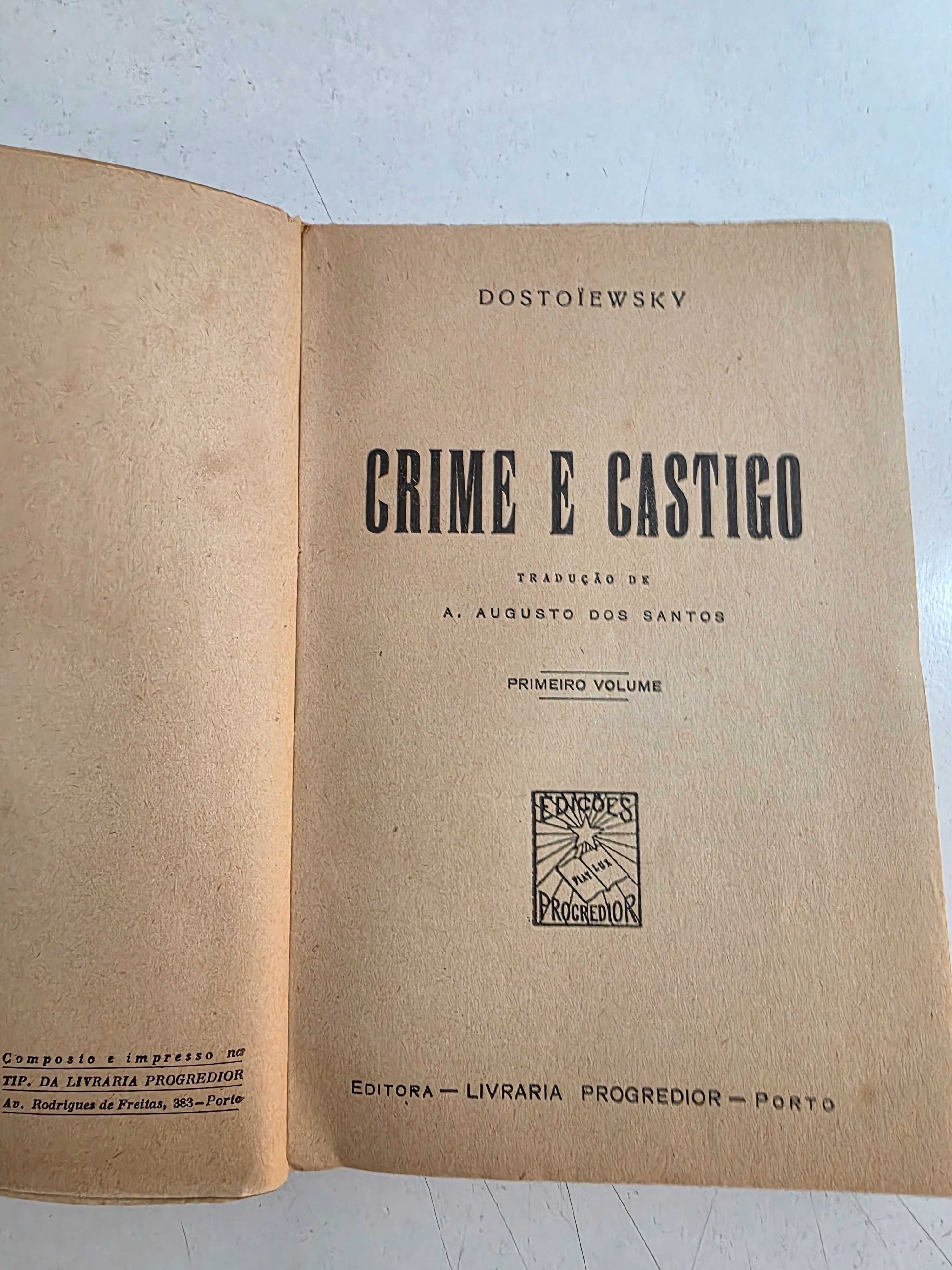 Livro PA-6 - Crime e CAstigo 1º volume - Dostoïewsky