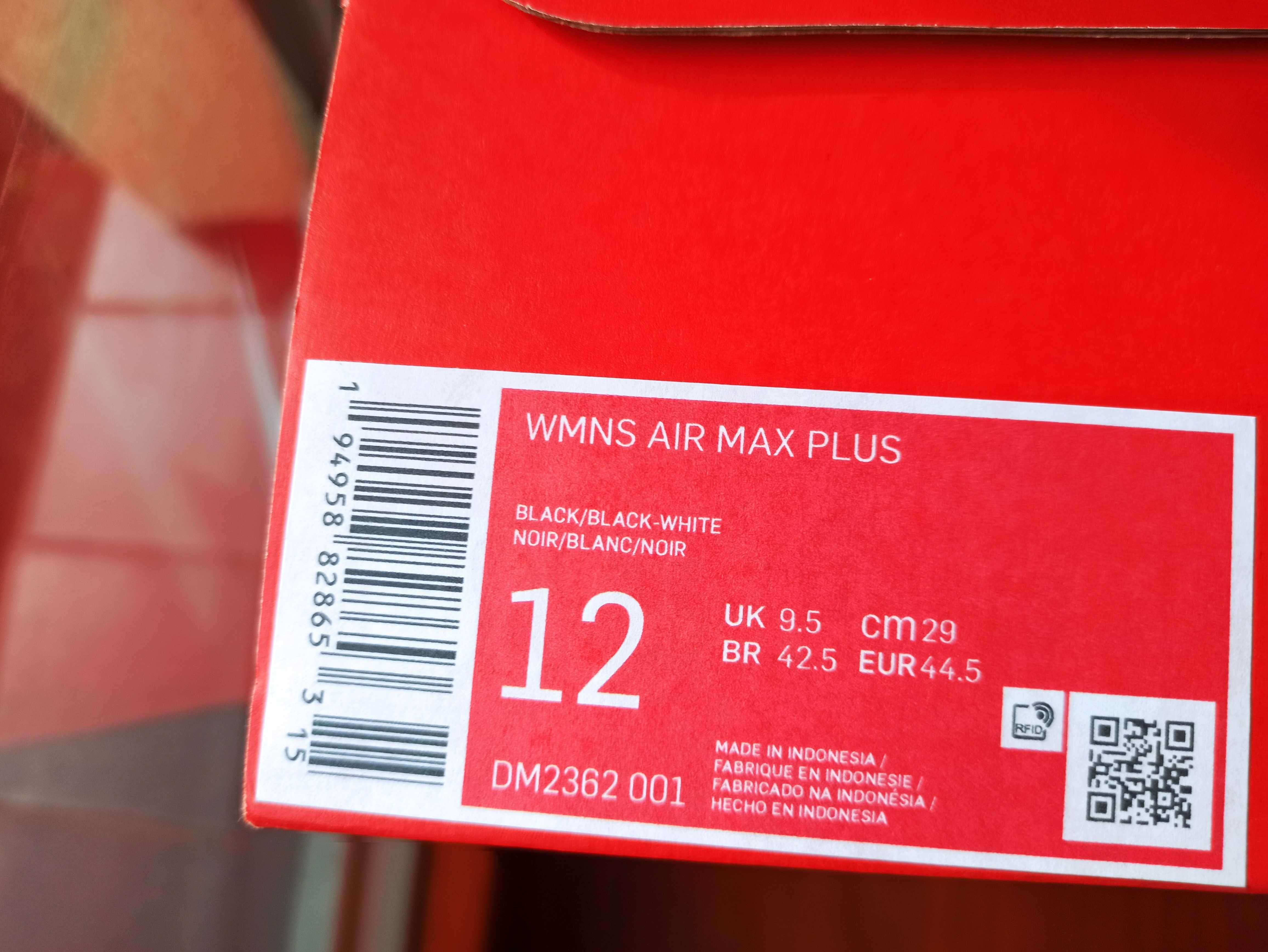 (r. Eur 44,5) Nike Air Max Plus Black White DM2362,-001 czarne