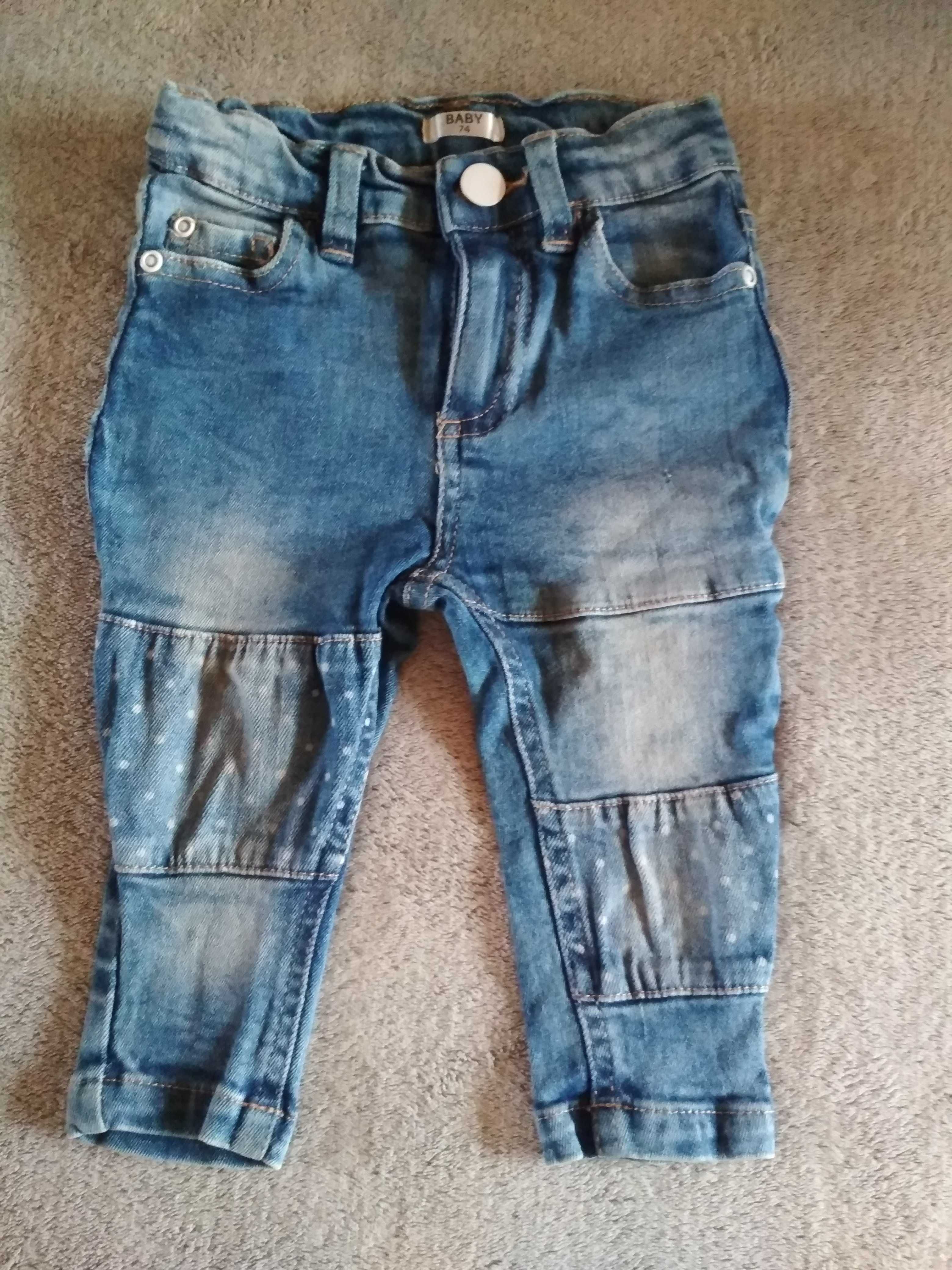 Spodnie jeansowe/rurki dla dziewczynki r. 74